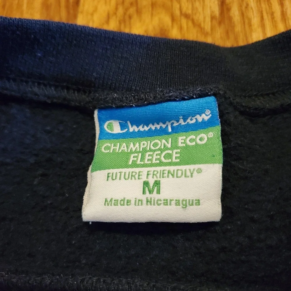 Vtg Carson Newman Eagles Sweatshirt Adult Medium Blue Champion‎ Eco Fleece